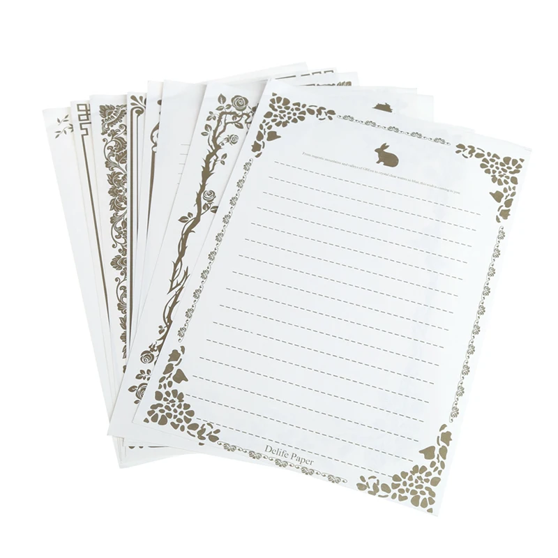 

8 Sheets Vintage Retro Design Writing Stationery Paper Pad Note Letter Set G6DD
