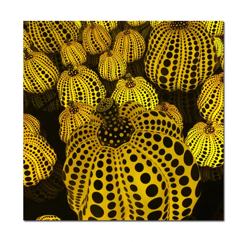 yellow pumpkin -2 Yayoi Kusama жёлтая Тыква холст живопись Современные настенные художественные плакаты и принты настенные картины для гостиной Куадрос домашний декор - Цвет: yellow pumpkin -2