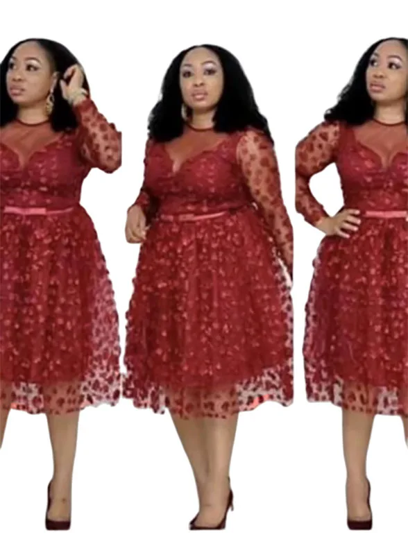 2019 new elegent fashion style african women beauty plus size dress M-3XL | Тематическая одежда и униформа
