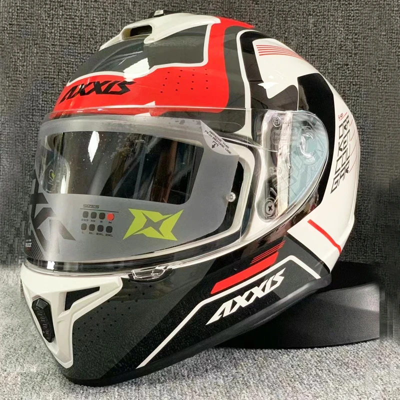 

Мотоциклетный шлем ax4, всесезонный шлем красного и белого цвета для мотокросса, для езды на мотоцикле