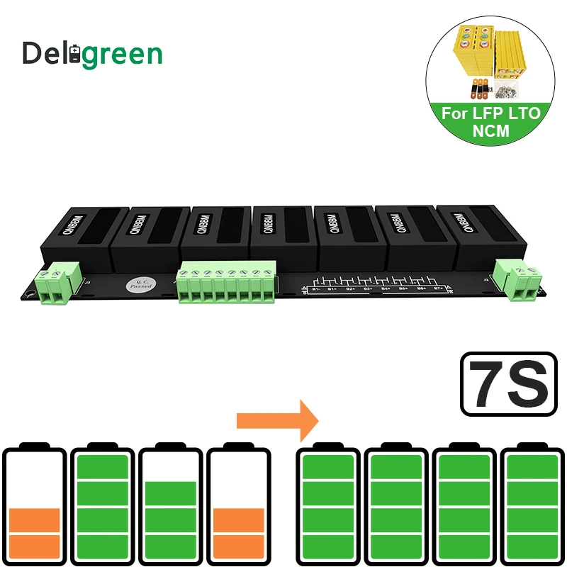 QNBBM 7S 15 в 24 активный стабилизатор батареи BMS для LIFEPO4 LTO Polymer LMO LI NCM литий ионный