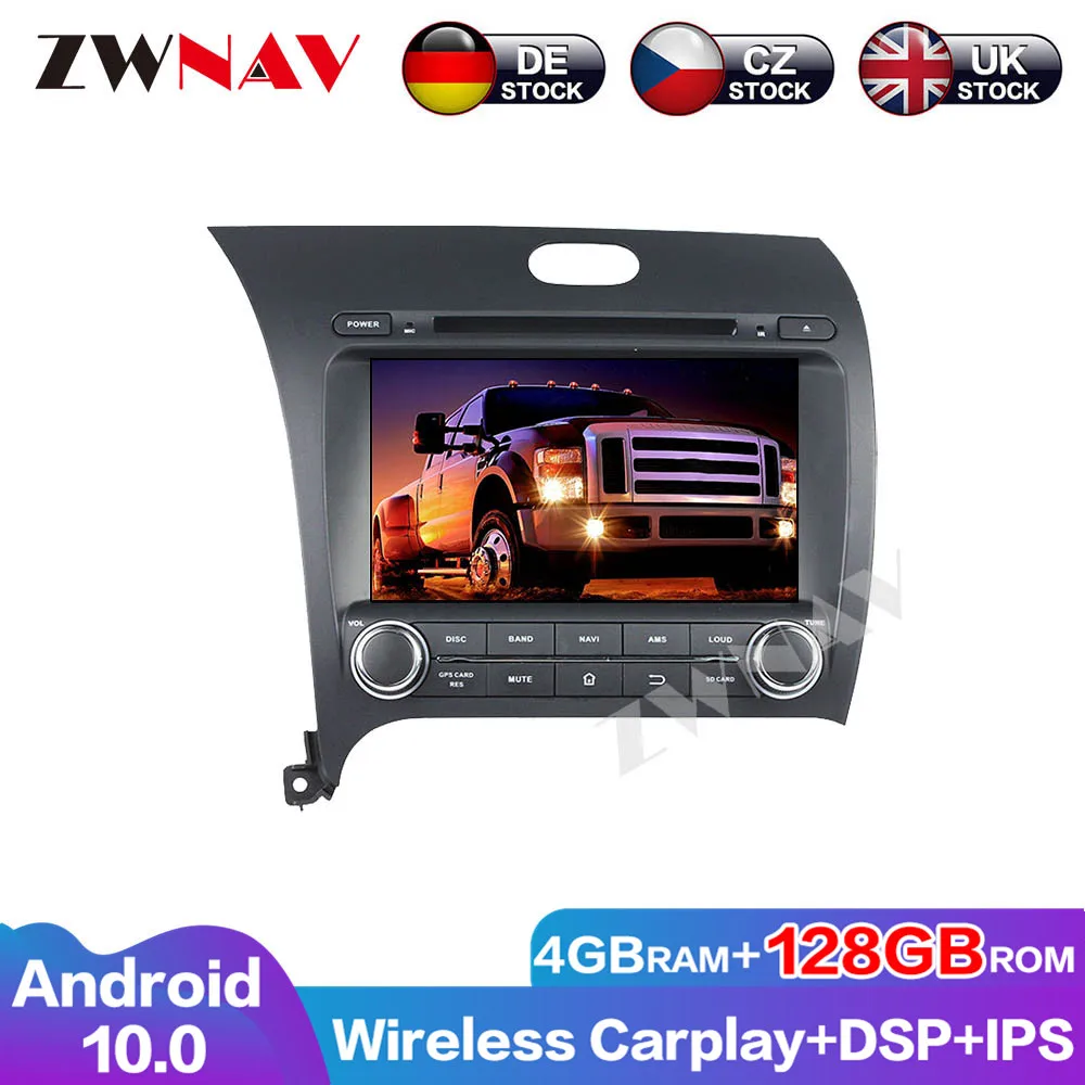 

GPS мультимедийный 128G Android 10,0 аудио-навигация Carplay головное устройство автомобильный DVD-плеер для Kia K3 автомобильное радио