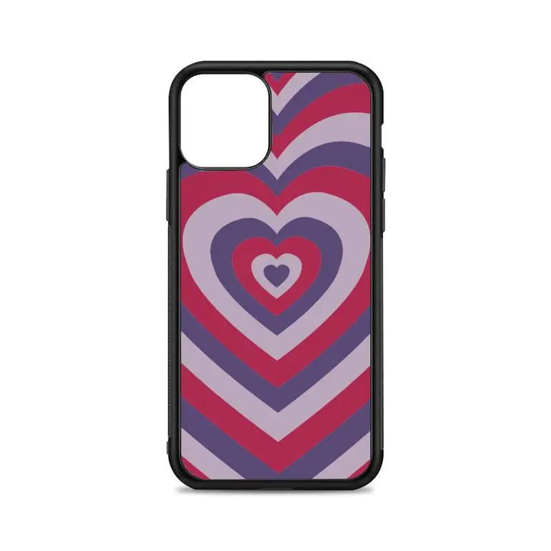 

Fuchsia love heart Phone Case for iPhone 12 mini 11 pro XS Max X XR 6 7 8 plus SE20 High quality TPU silicon cover