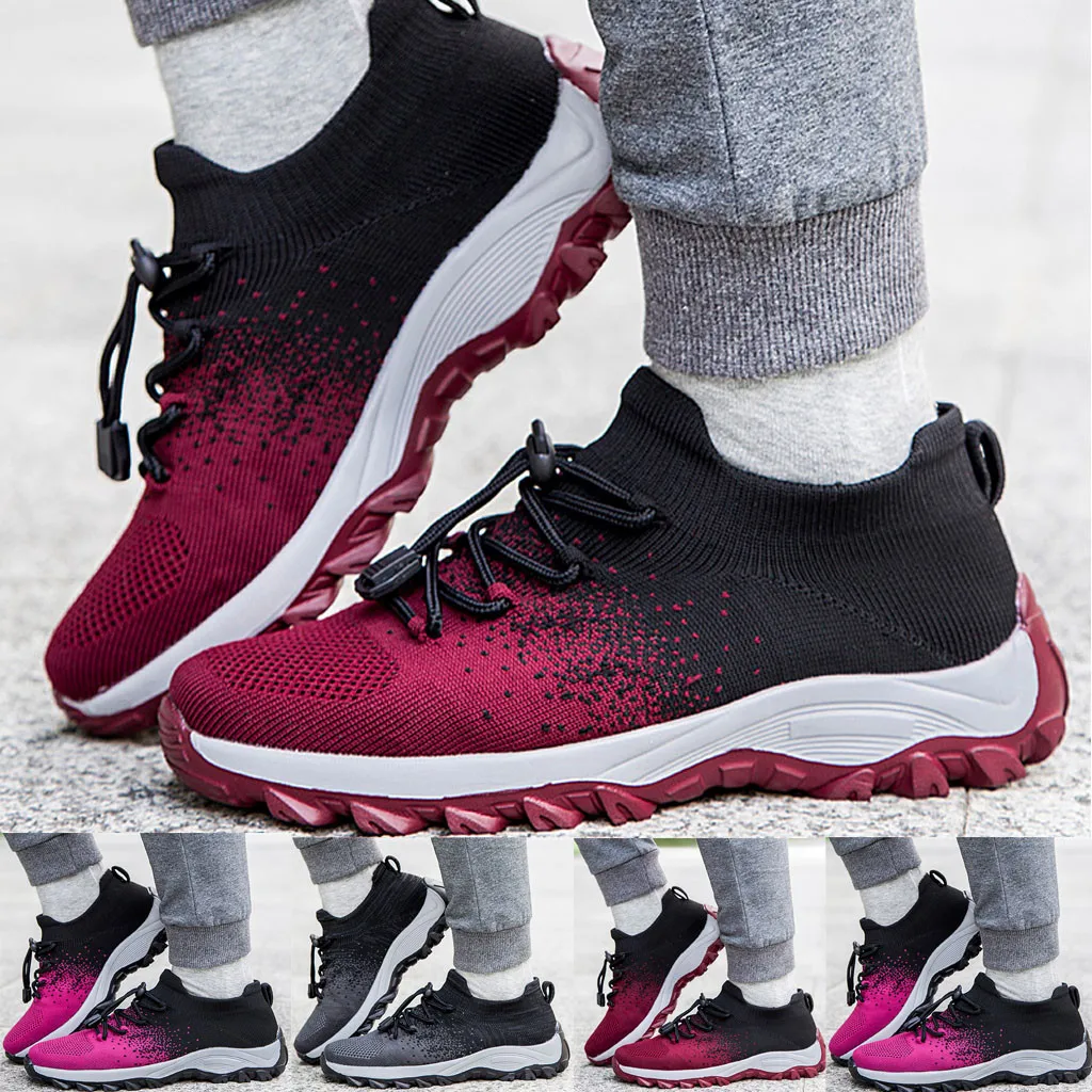 

SAGACE Fashion Vulcanized Women Mesh womens casual shoes soft Outdoor Sport Shoes Breathable Shoes Sneakers platform sneakers