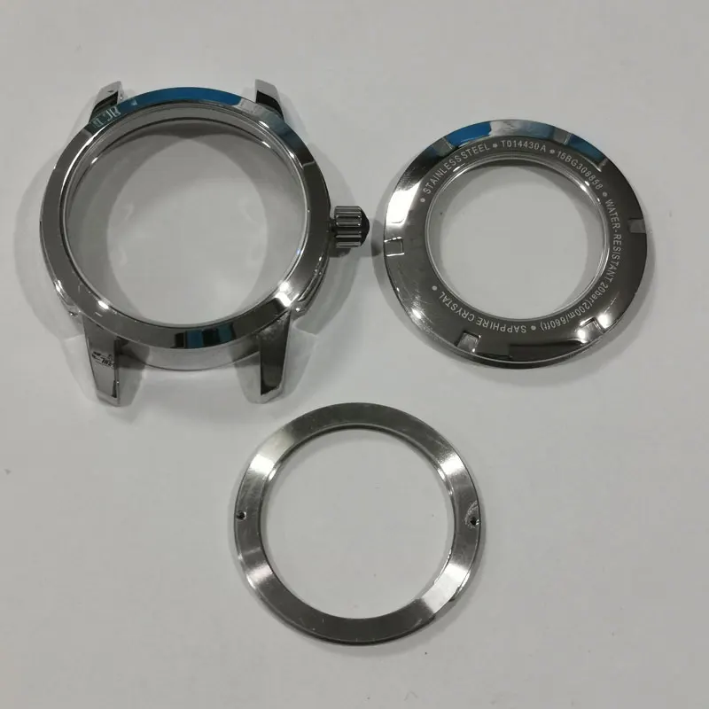 T014430A case Чехол для часов, задняя крышка, сапфировое стекло, зеркальные запчасти, чехол из нержавеющей стали для T461/T035617A/T086408A/T044430A/T100417A - Цвет: T014430A case