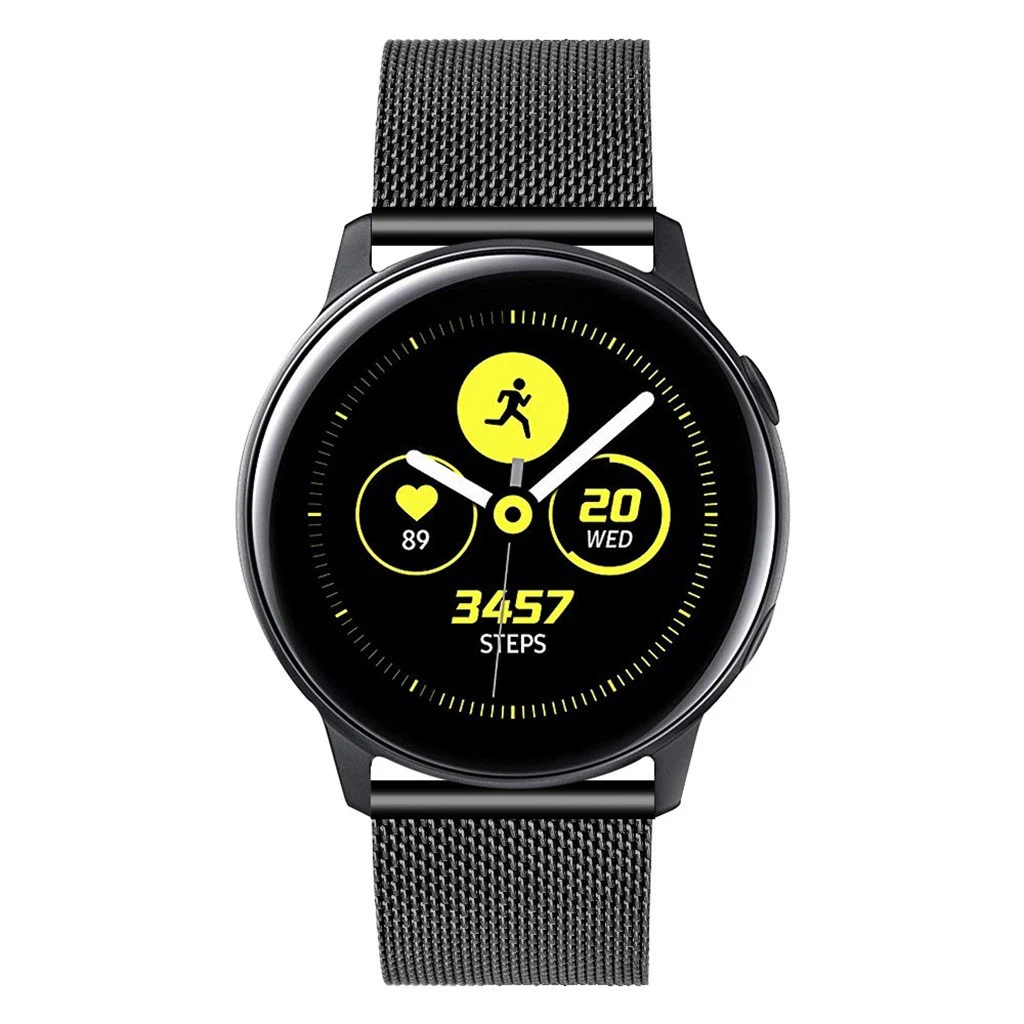 2019Mijobs металлический ремешок для samsung Galaxy Active 2/huawei GT/Huami Amazfit Bip/Forerunner 245 браслет из