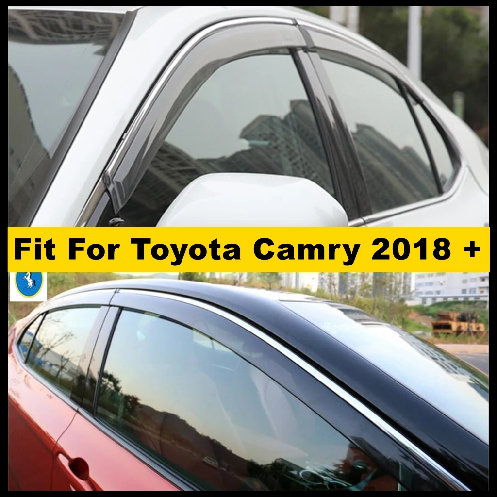 

Козырек для боковых окон, дефлектор от солнца и дождя, защита от солнца, навес, клейкий материал, подходит для Toyota Camry 2018-2021, аксессуары для ав...