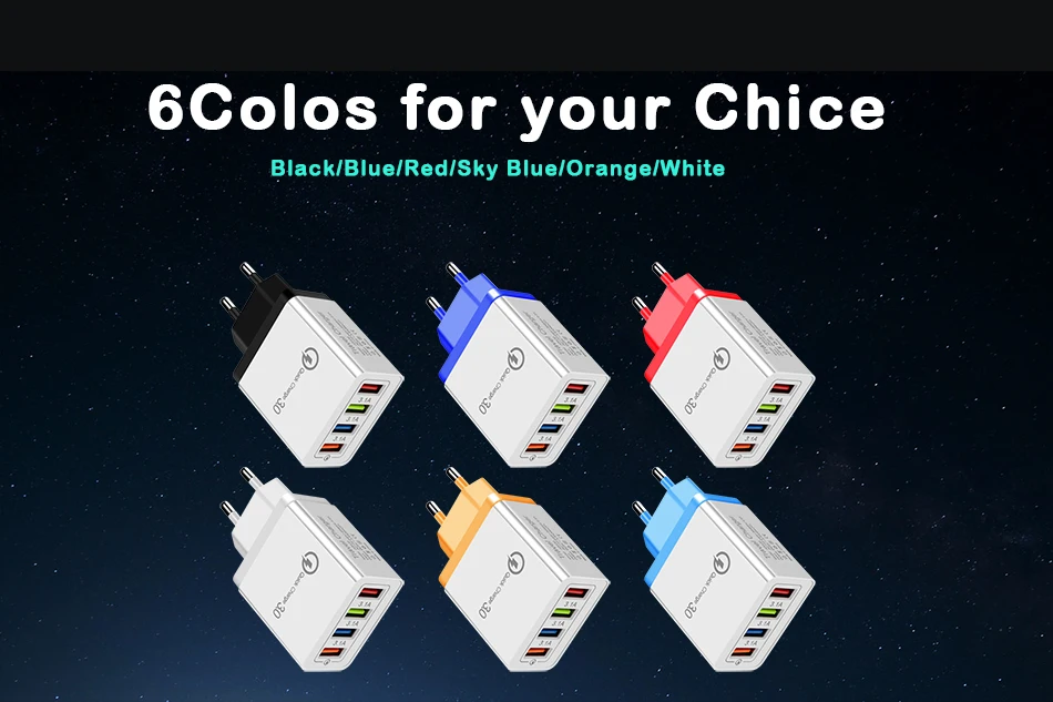CinkeyPro зарядное устройство с 4 портами USB для Samsung/iPhone/Huawei стены мобильного телефона 5 V/3.5A Универсальный адаптер быстрой зарядки