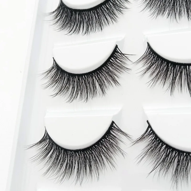 5 пар/кор. Толстые Накладные ресницы натуральные накладные Объемные