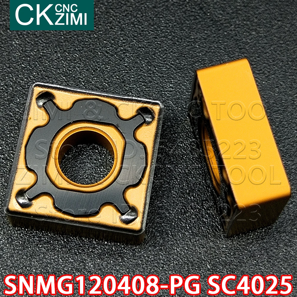 

SNMG120408-PG SC4025 SNMG 120408 PG SC4025 Carbide Inserts External Turning tools CNC Metal lathe Tools Turning Tools for Steel