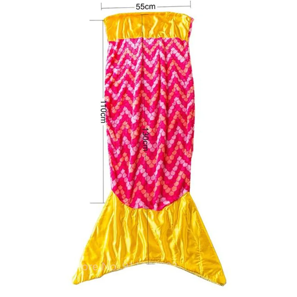 

Cartoon Cute Mermaid Tail Blanket Air Conditioning Sofa Bedding Sleeping Blanket Throw TV Blankets for Children