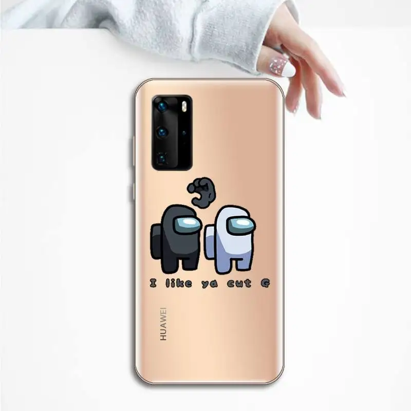 

Among Us Phone Case Transparent for huawei honor P 40 30 20 lite Pro 10 i 8 9 x p smart 2019