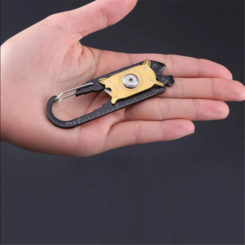 20 в 1 Мини-гаджет Fixr EDC Многофункциональный Карабин инструмент карман для ключей