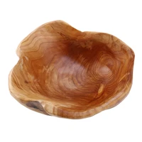 household fruit bowl wooden candy dish fruit plate wood carving root fruit plate wood 20 24 cm