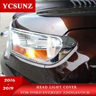 ABS хромированные фары Крышка для Ford Everest Endeavour Ranger T7 2016 2017 2018 2019 внешние запчасти Ycsunz