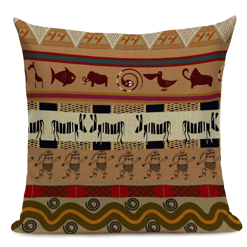 В этническом стиле Стиль Наволочка на подушку в африканском полоску Подушка