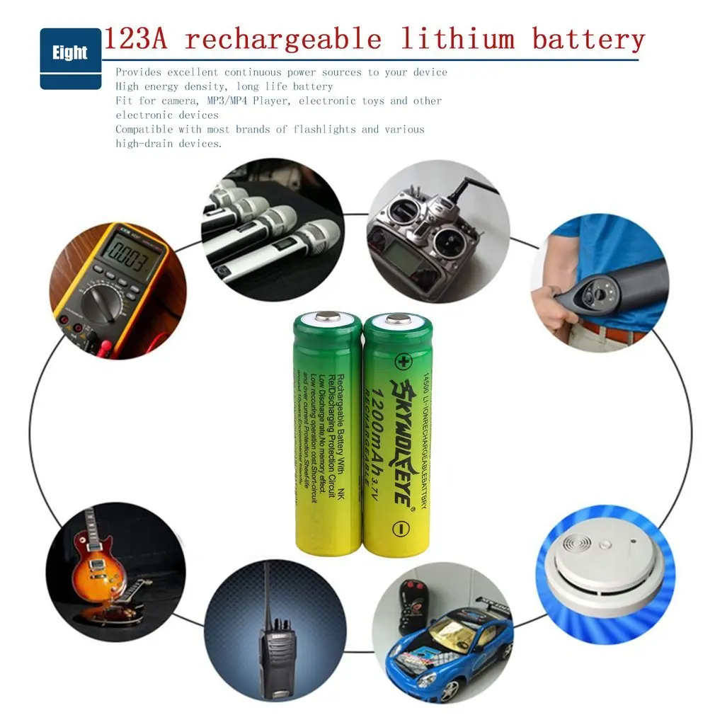 Светодиодный фонарь перезаряжаемый литий-ионный аккумулятор 14500/AA 1200 мАч высокой
