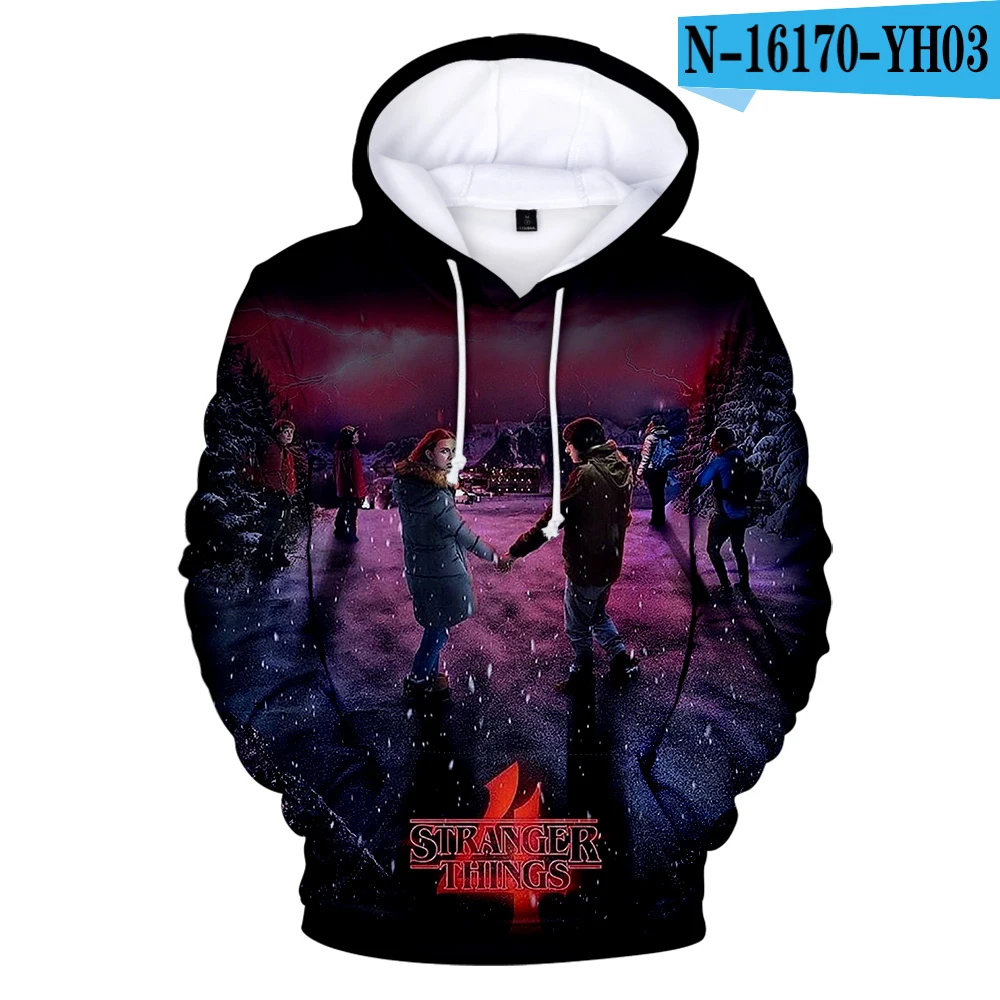 

2021 New Stranger Things Season 4 Hoodies Sweatshirt Men/Women/Children Fashion Casual Pullover Hooded Stranger Things 4 Clothes
