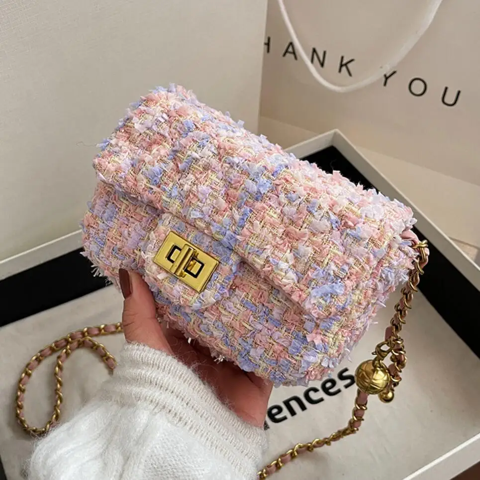 

Милая женская сумка через плечо с клапаном, новинка зимы 2021, шерстяная дизайнерская женская сумка, роскошная брендовая мини сумка-мессендже...