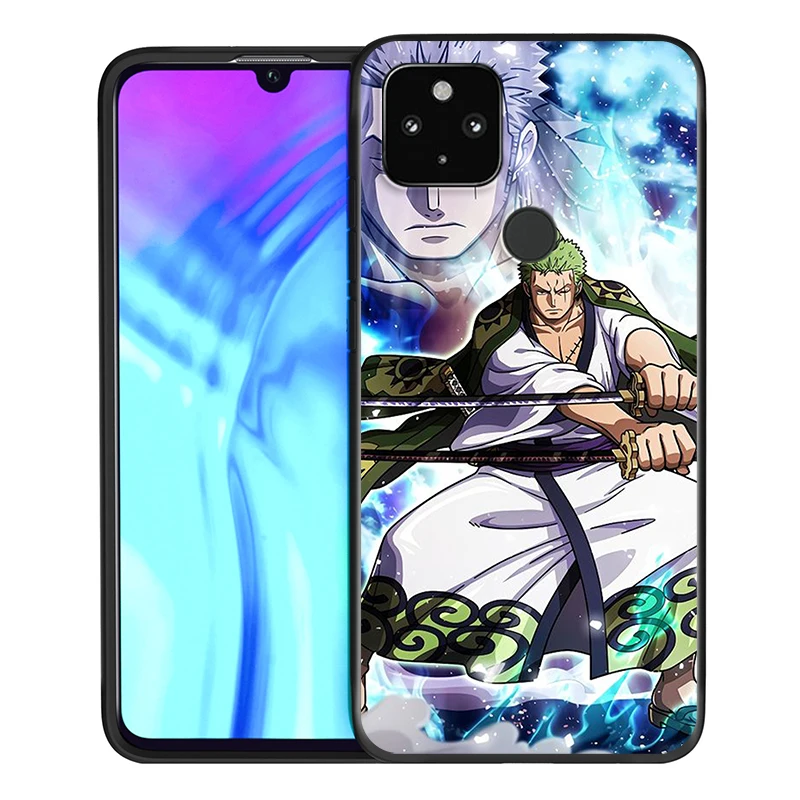 

Anime Piece Hero Shockproof Cover for Google Pixel 5 4 4a XL 5G Black TPU Soft Phone Case