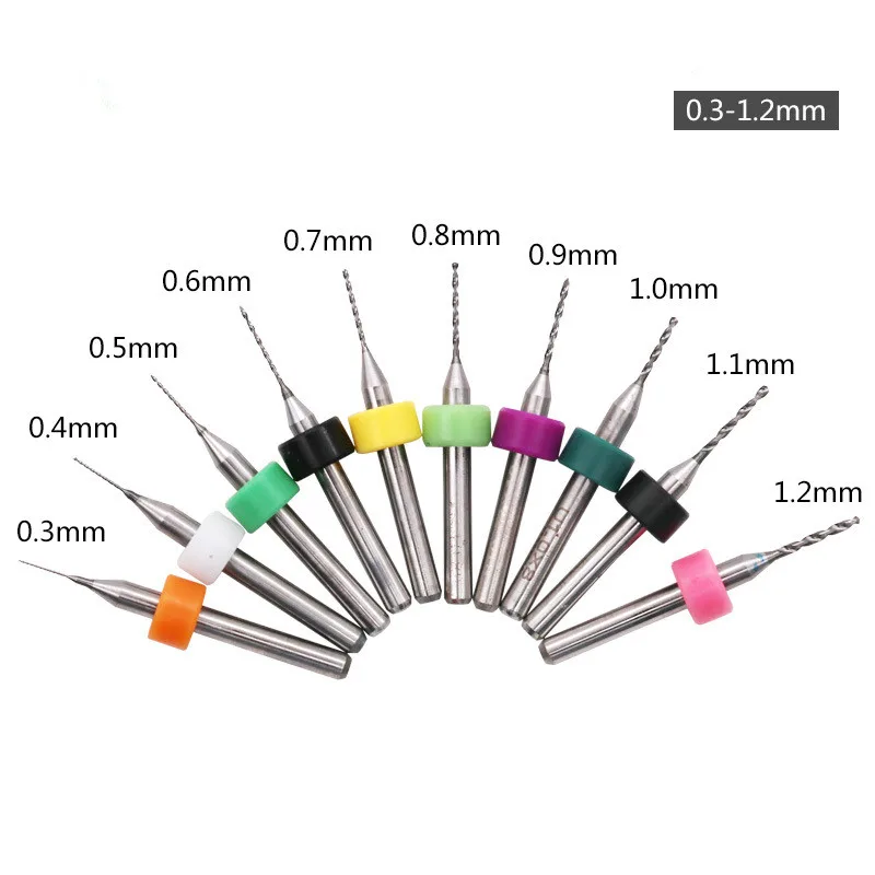 10pcs 1.2mm-3.175mm Carbied PCB Mini Drill Bit For Print Circuit Board Drilling Shank Set | Инструменты