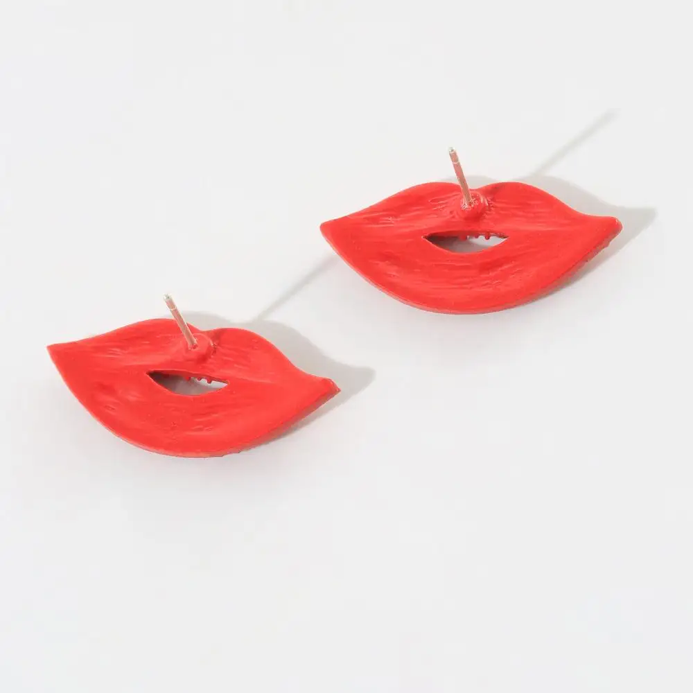 Серьги гвоздики Neoglory с красными кристаллами для женщин антиаллергенные