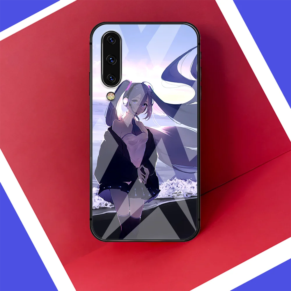 

Cartoon Miku Anime Phone Glass Tempered Case Cover For Samsung Galaxy A 3 5 7 10 20 20E 21S 30 30S 40 50 51 70 71 S 3D Funda