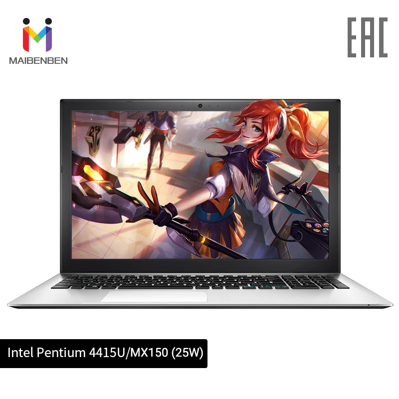 Ноутбук MAIBENBEN XiaoMai 5 Pro 15,6 дюймов FHD/Intel 4415U/8ГБ/256ГБ SSD/MX150/DOS лёгкий и тонкий ноутбук для