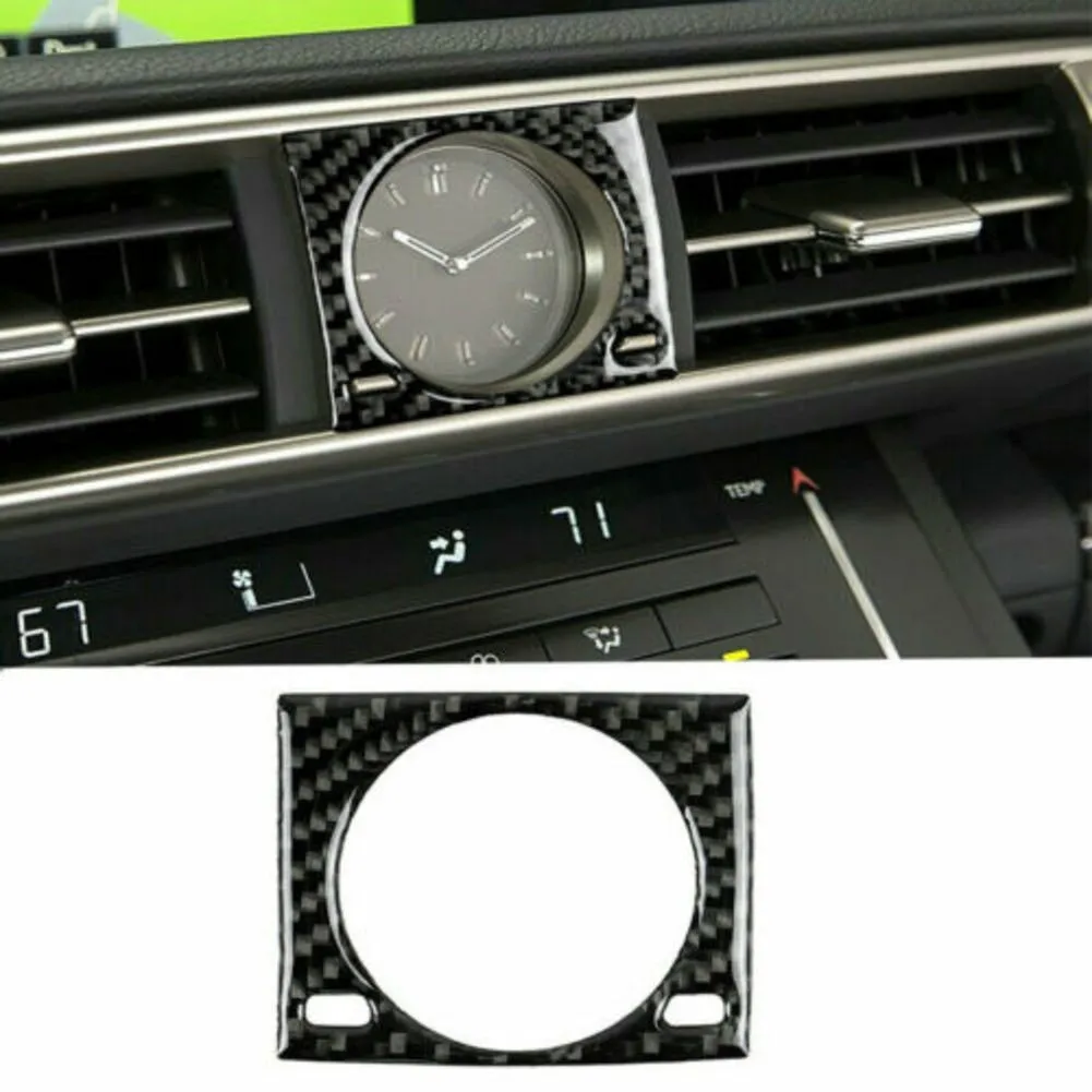 Наклейки из углеродного волокна на автомобильную центральную консоль часы
