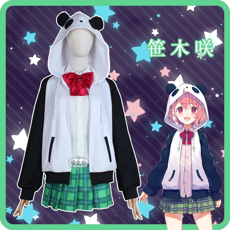 

Anime Vtuber Hololive Rainbow Club Gamers Sasaki Saku School Uniform Party Dress Cosplay Costume Halloween Women Free Shipping