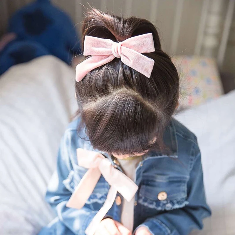 

Hair Pin Bowknot Baby Children Girls Popular Korean Hair Accessories Hot Sale Hair Clip Velvet High Quality 1PC Barrette