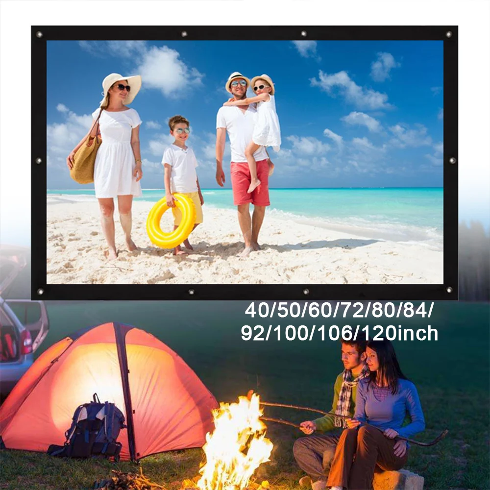 Экран проектора 4:3 из полиэстера и спандекса видеопроектор для домашнего