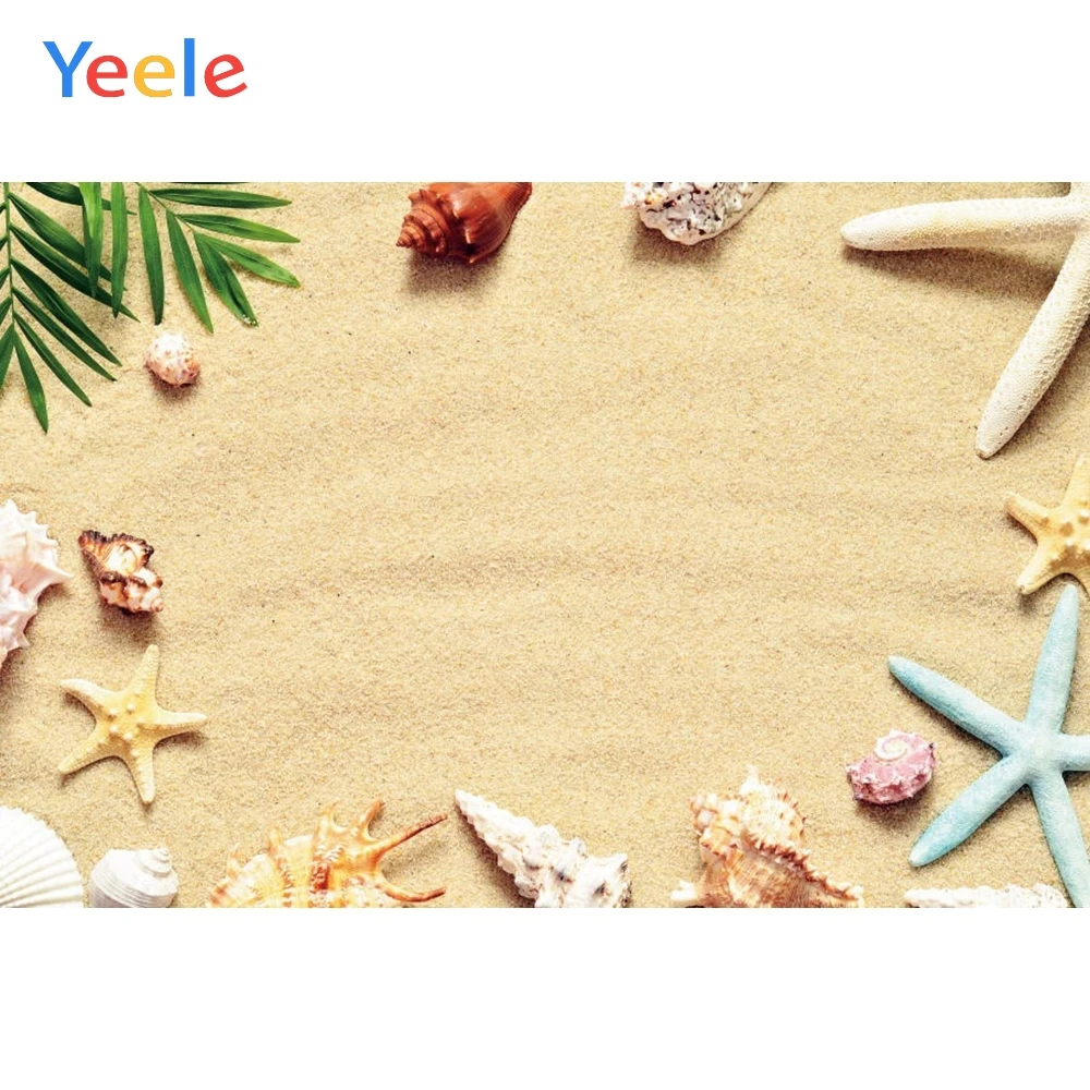 

Summer Tropical Sea Ocean Seaside Beach Shell Sand Baby Birthday Photography Backdrops Photographic Background For Photo Studio