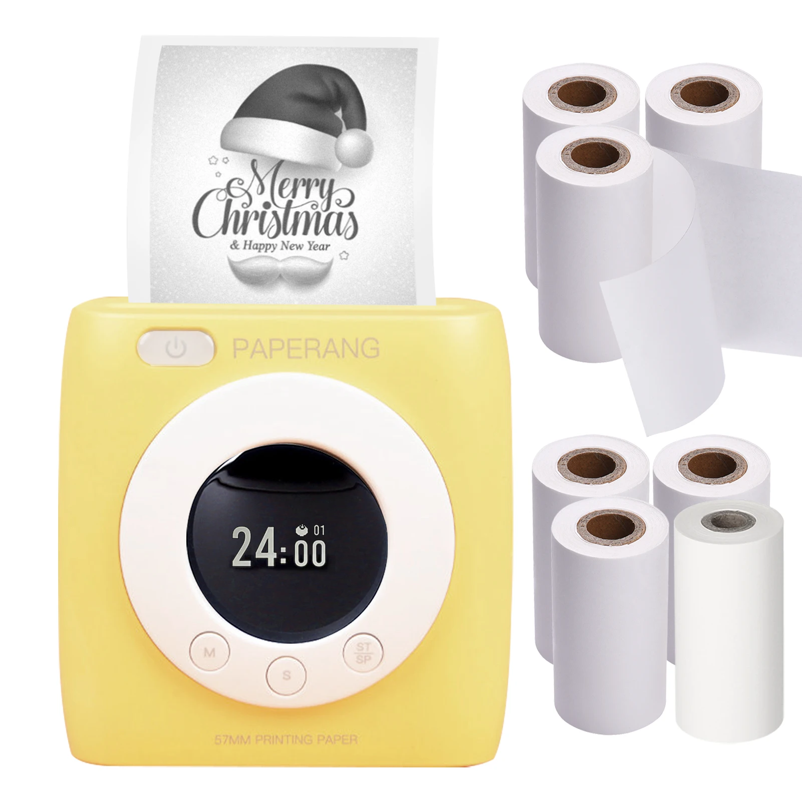 

Карманный принтер PAPERANG P2S, беспроводной термопринтер BT, портативный мобильный принтер 300 точек/дюйм для фотографий Android iOS Windows Mac