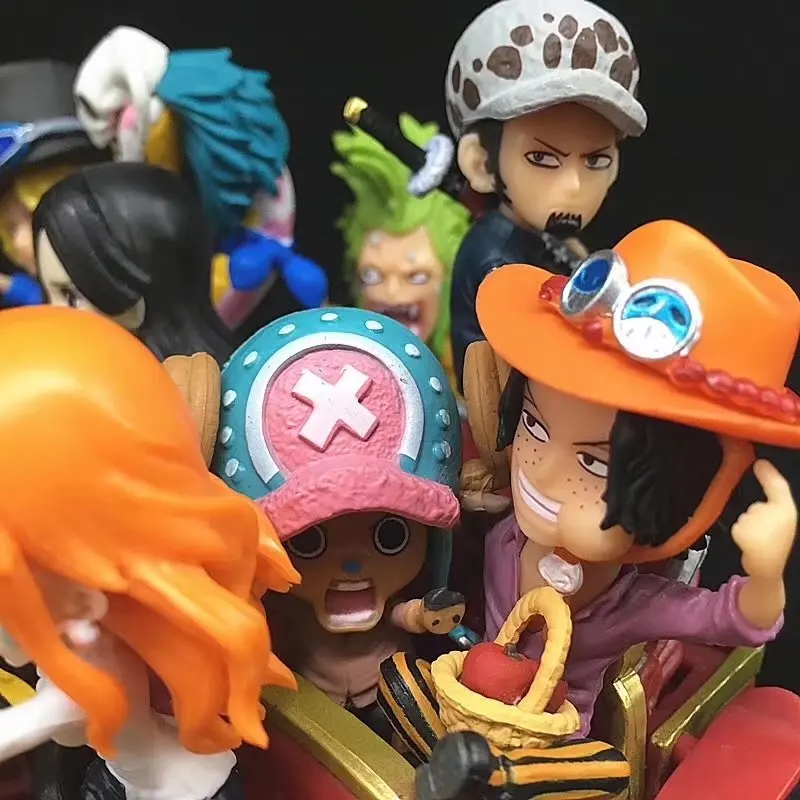 

One Piece Figure 20th Anniversary Luffy Nami Zoro Sanji Chopper Ace Sabo Trafalgar Law Hancock Carriage Ver. Figure Toys Set
