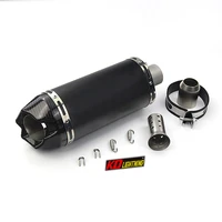 51mm universal motorcycle exhaust tail pipe with muffler stainless steel carbon fiber 365mm modified for atv street bike