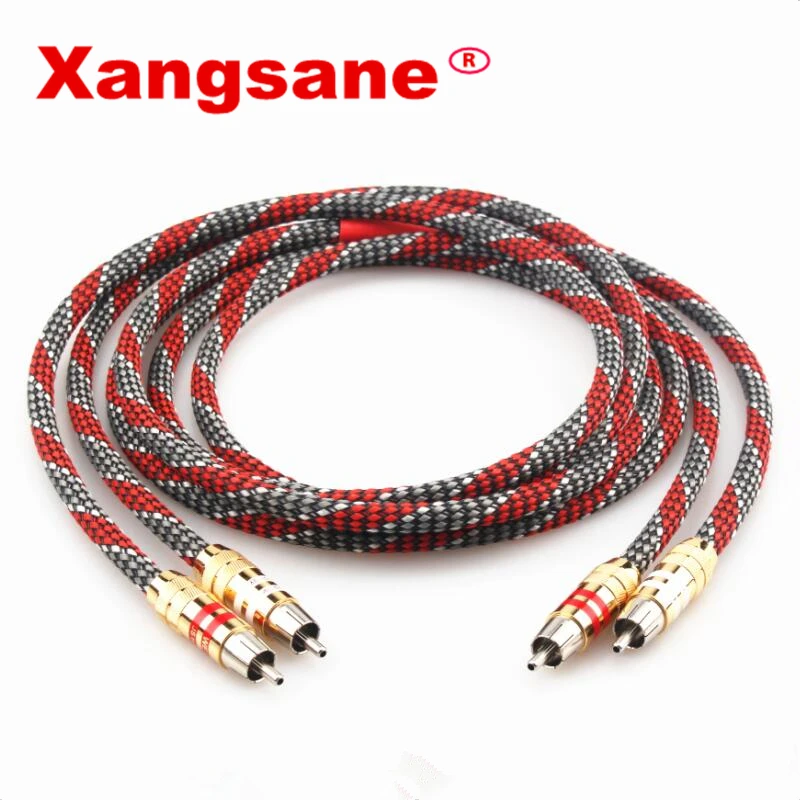 

Кабель аудиосигнала xangsanlava, красный, Hi-Fi, rca, 4NOFC, посеребренный аудиокабель «штырь-штырь», 2rca-2rca, усилитель, декодер