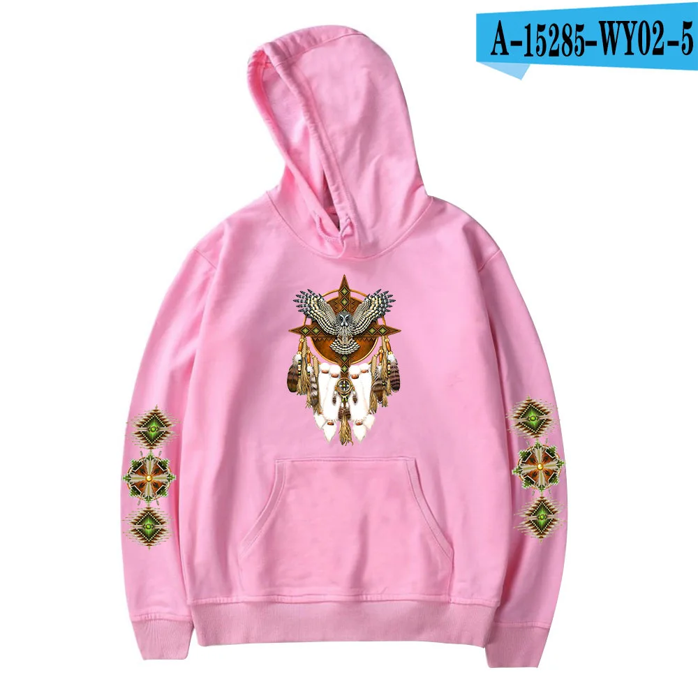 

Native Indian Wolf Men Hoodies Sweatshirts Pullover Harajuku Tracksuit Men's Hoodie Streetwear Casual Fashion Oversized Clothes