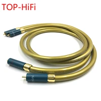 top hifi pair type 1 gold plated rca plug audio cable 2rca male to male interconnect cable for cardas hexlink golden 5 c