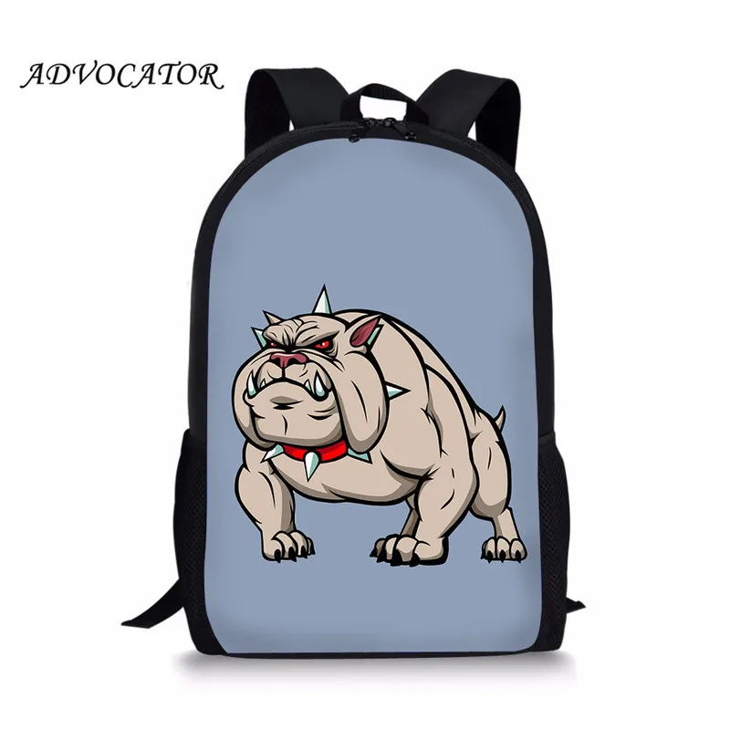 Waterproof Children School Bags Cartoon Bulldog Printing School Backpacks Kids Large Capacity School Bags Mochilas Escolares