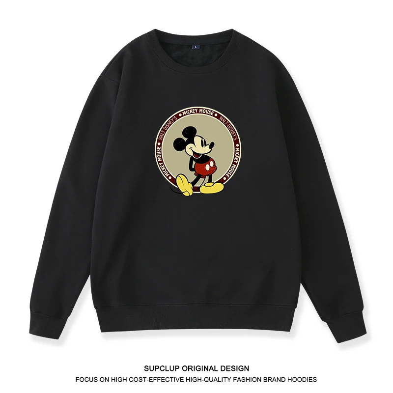 

2021 Disney Mickey Mouse Sweater Hoodie Sweatshirts harajuku Autumn And Winter Men's clothing Male Loose Tops Casual Fashion