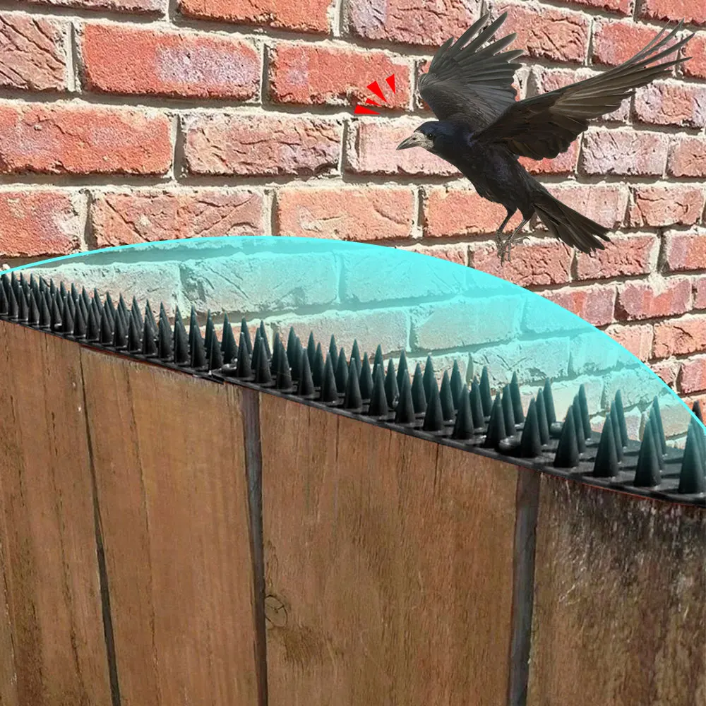 Picos de pared antiaves de 45x4,5 cm, valla de pl&aacute;stico antiaves, repelente de aves, seguridad de jard&iacute;n, Control de plagas, repele animales de gato-1