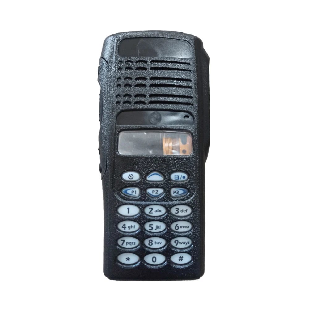 Full Keypad Black Replacement Housing Case Display Kit with LCD+Speaker+Mic for HT1250 GP338 Portable Radio