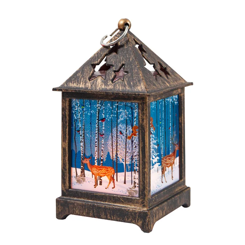 

New Christmas Creative Old Snowman Night Lamp Retro Wind Lamp Christmas Decoration Desktop Decorative Lamp