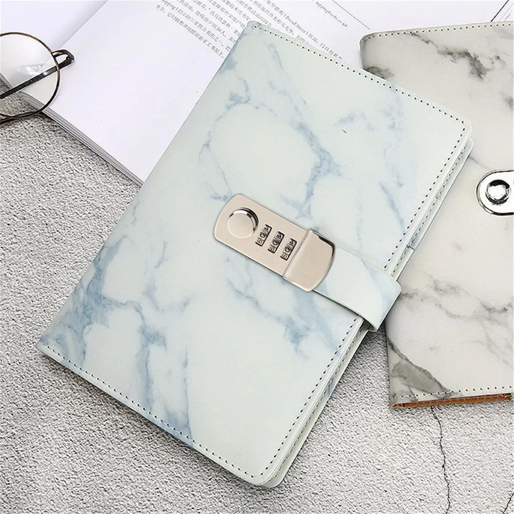 Блокнот А5 с мраморной текстурой блокировка паролем блокнот кожаный ежедневник