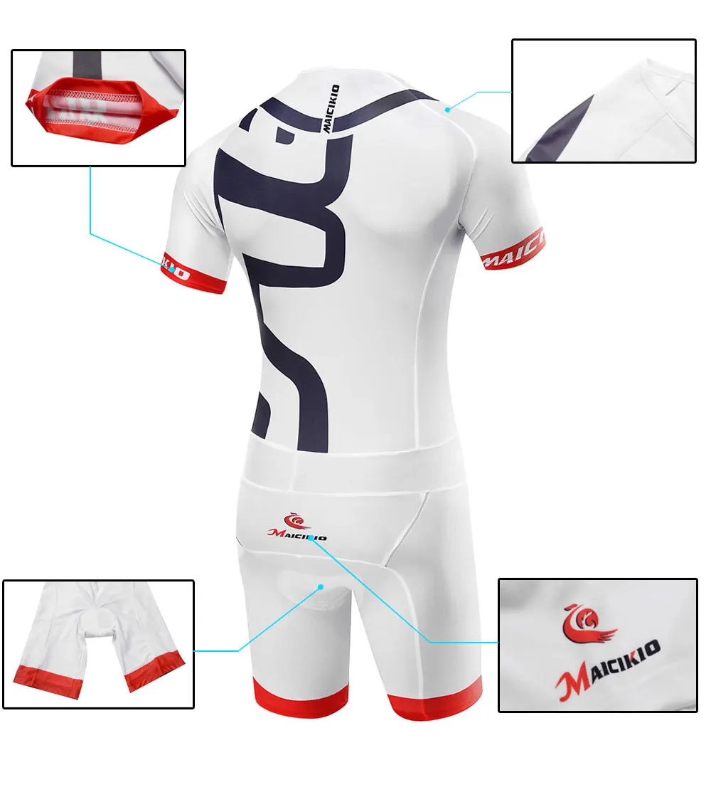 Malciklo 3 вида цветов для мужчин Триатлон Велоспорт Джерси Skinsuit MTB велосипед Бег
