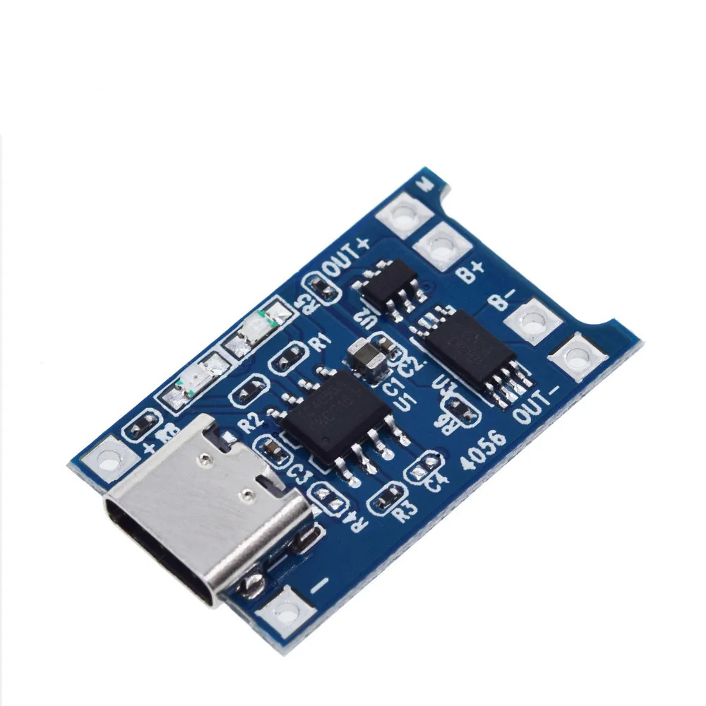Зарядная плата TP4056 18650 модуль зарядного устройства 5В 1A с Micro USB типа c для литиевой