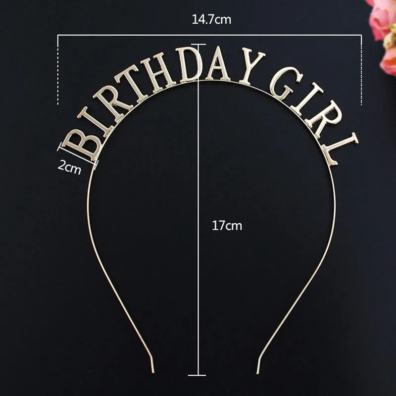 День рождения Девушка корона тиара головная повязка розовое золото с днем
