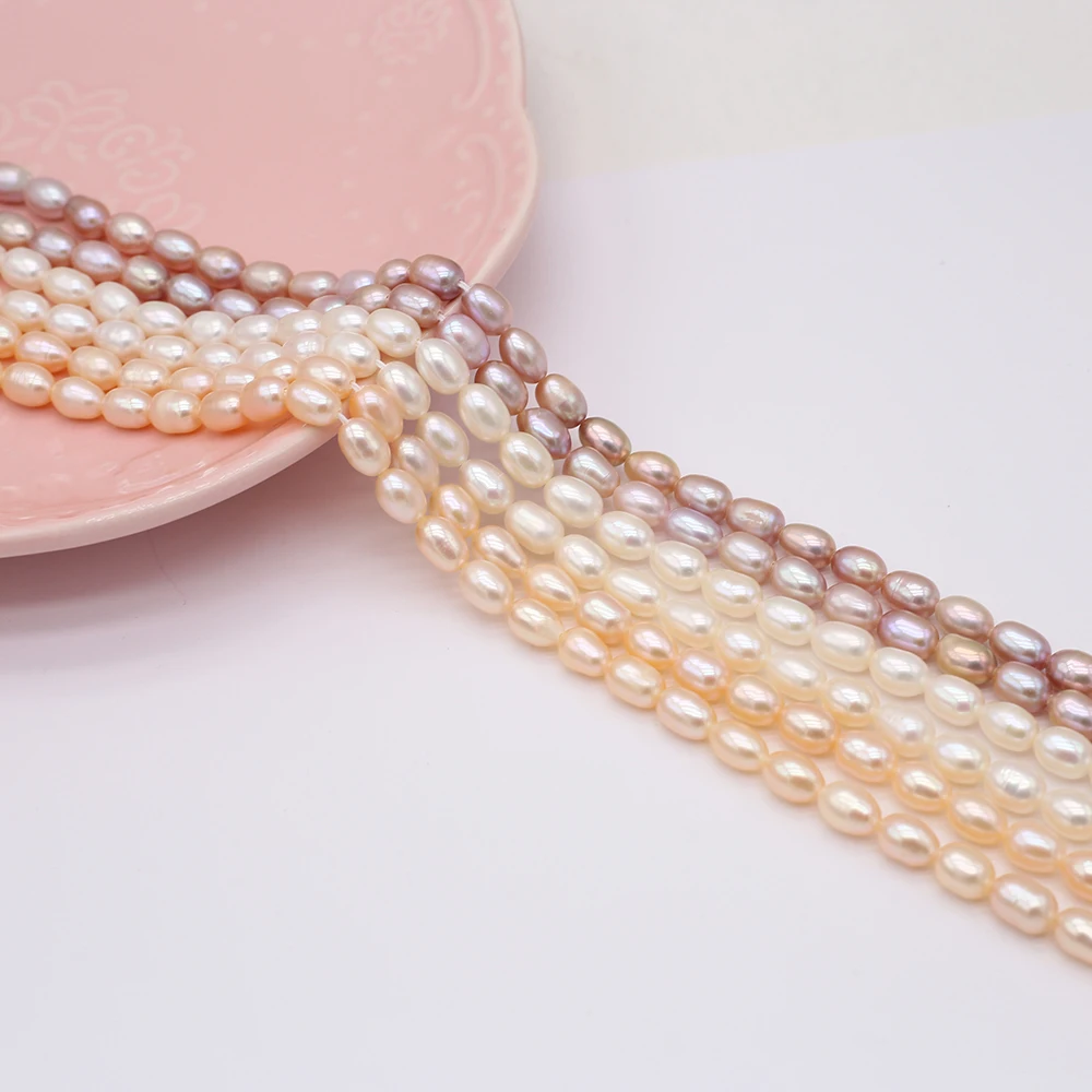 

High Quality Natural Freshwater Pearl Rice Beads Loose Pearls For DIY Charm Bracelet Necklace Jewelry Earring Accessories Making