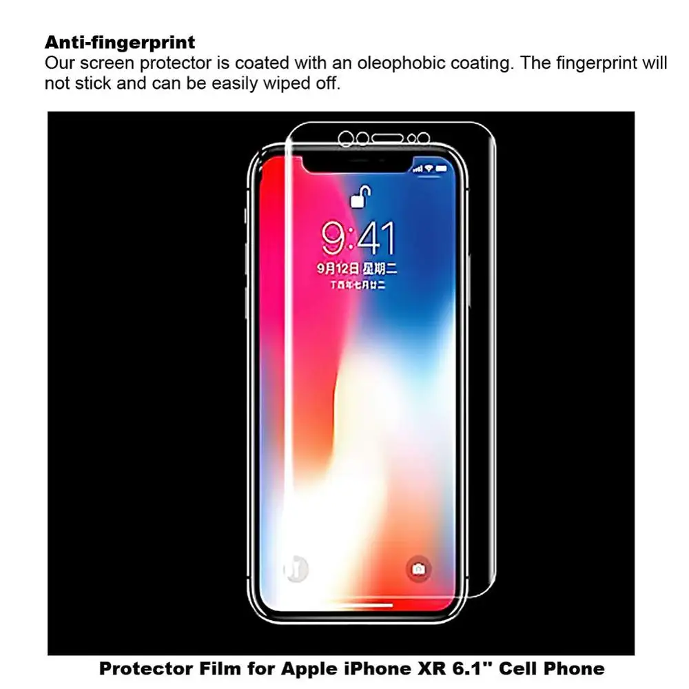 10PCS iPhone 11 Pro Max Hydrogel Film Screen Protector - Full Glue Cover Sticker Film for iPhone X XR XS Max